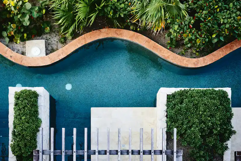 Photograph of a resort pool in Playa Mujeres