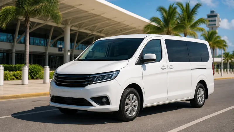 Private passenger van for round-trip Cancun Airport transportation